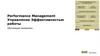 Performance Management. Управление Эффективностью работы
