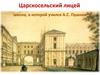 Царскосельский лицей,  школа, в которой учился А.С. Пушкин