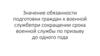 Подготовка граждан к военной службе при сокращении срока военной службы по призыву до одного года