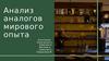 Анализ аналогов мирового опыта