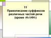 Правописание суффиксов различных частей речи (кроме -Н-/-НН-)