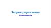 Теория управления. Устойчивость