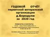 Годовой отчёт первичной ветеранской организации д. Бородули