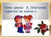 А. Платонов «Цветок на земле.»