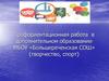 Профориентационная работа в дополнительном образовании МБОУ «Большереченская СОШ» (творчество, спорт)