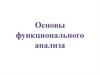Основы функционального анализа. Линейные операторы