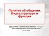 Понятие об общении. Виды,структура и функции