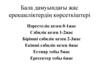 Бала дамуындағы жас ерекшеліктердің көрсеткіштері
