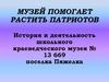 Музей помогает растить патриотов. История и деятельность школьного краеведческого музея № 13 669 поселка Пяжелка