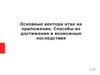 Основные вектора атак на приложения. Способы их достижения и возможные последствия