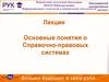 Основные понятия о справочно-правовых системах