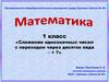 Сложение однозначных чисел с переходом через десяток вида + 7