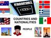 Countries and nationalities. People