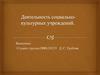 Деятельность социально-культурных учреждений