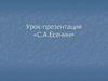 «С.А.Есенин». Творчество поэта