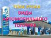 Виды автомобильного топлива