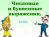 Числовые и буквенные выражения. (5 класс)
