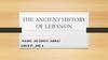 The ancient history of Lebanon