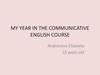 My year in the communicative english course