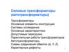 Силовые трансформаторы (автотрансформаторы)