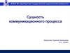 Сущность коммуникационного процесса