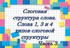 Слоговая структура слова. Повторялки. Работа с картинками (часть 3)