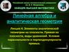Линейная алгебра и аналитическая геометрия. Элементы аналитической геометрии на плоскости. Прямая на плоскости, виды уравнений