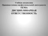Правовые основы профессиональной деятельности. Дисциплинарная ответственность