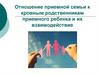 Отношение приемной семьи к кровным родственникам приемного ребенка и их взаимодействие