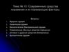 Тема № 10: Современные средства поражения и их поражающие факторы