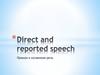 Direct and indirect speech