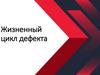 Жизненный цикл дефекта (лекция - 6)