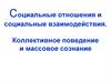 Социальные отношения и социальные взаимодействия. Коллективное поведение и массовое сознание