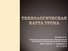 Технологическая карта урока