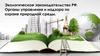 Экологическое законодательство РФ. Органы управления и надзора по охране природной среды