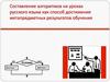 Составление алгоритмов на уроках русского языка как способ достижения метапредметных результатов обучения