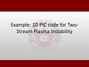1D PIC code for TwoStream Plasma Instability