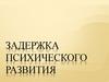 Задержка психического развития