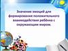 Значение эмоций для формирования положительного взаимодействия ребёнка с окружающим миром