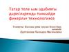 Татар теле һәм әдәбияты дәресләрендә тәнкыйди фикерләү технологиясе