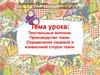 Текстильные волокна. Производство ткани. Определение лицевой и изнаночной сторон ткани