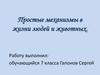 Простые механизмы в жизни людей и животных