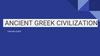 Ancient greek civilization