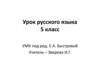 Урок русского языка (5 класс)