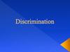 Дискриминация. Discrimination