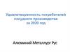 Удовлетворенность потребителей посудного производства за 2020 год