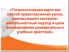 Технологическая карта как способ проектирования урока, реализующего системно-деятельностный подход