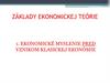 Základy ekonomickej teórie