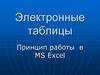 Принцип работы в электронных таблицах