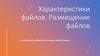 Характеристики файлов. Размещение файлов